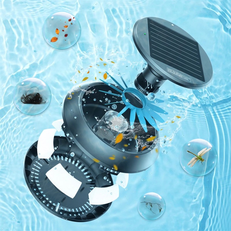 INSE Y60 aurinkoenergialla toimiva langaton automaattinen uima-altaanpuhdistin kaksoislataus täsmäpuhdistus