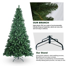 Juhlava tekokuusi 1,5 m, 1,8 m ja 2,3 m helppo koota palonkestävä tukeva metallijalusta