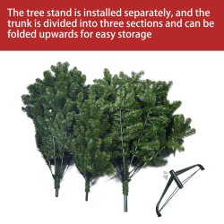 Juhlava tekokuusi 1,5 m, 1,8 m ja 2,3 m helppo koota palonkestävä tukeva metallijalusta