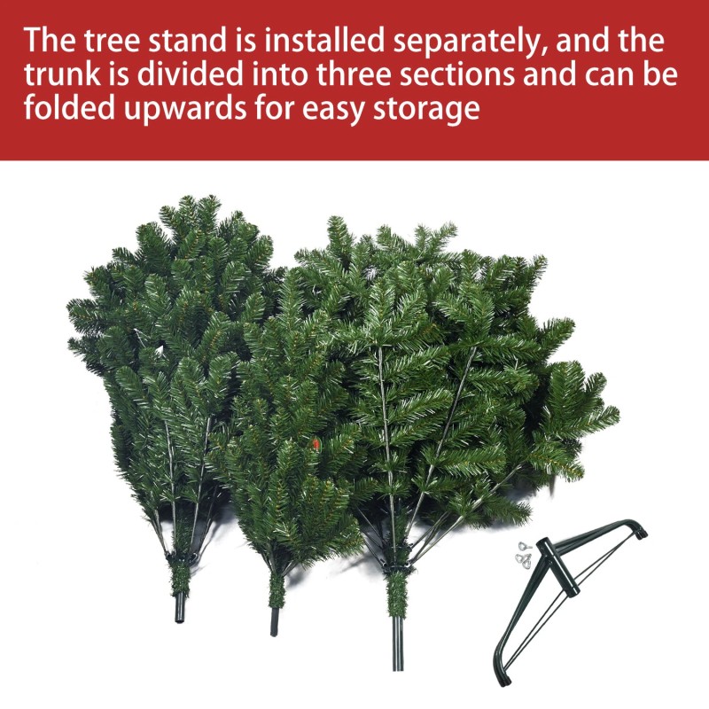 Juhlava tekokuusi 1,5 m, 1,8 m ja 2,3 m helppo koota palonkestävä tukeva metallijalusta