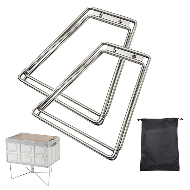 Retkeilylaatikon teline taittuva kevyt ruostumaton teräs ulkokäyttöön kantolaukulla