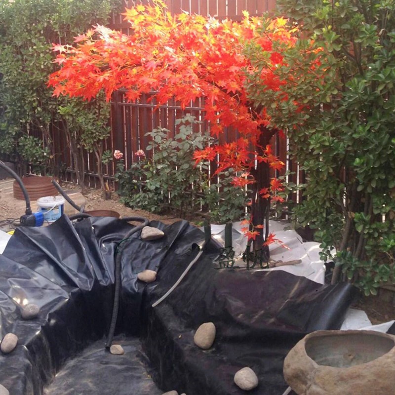 Lammen vuoraus korkeatiheyksinen polyeteenikalvo vesitiivis vahvistettu kalalammikon peite