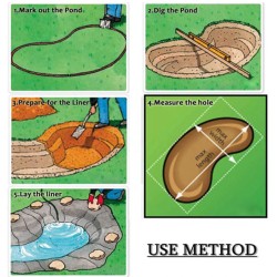 Lammen vuoraus korkeatiheyksinen polyeteenikalvo vesitiivis vahvistettu kalalammikon peite