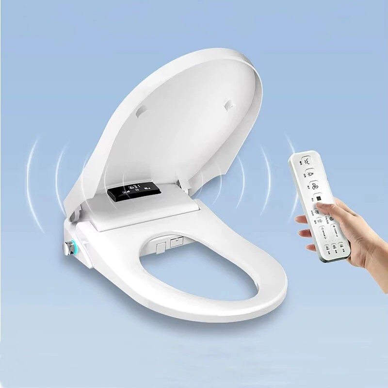 Älykäs wc istuin automaattinen lämmitettävä bidee u muotoinen käännettävä kansi kaukosäädin