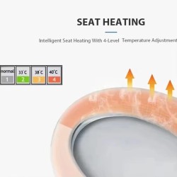 Älykäs wc-istuin automaattinen lämmitettävä bidee u-muotoinen käännettävä kansi kaukosäädin