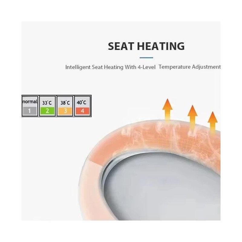 Älykäs wc-istuin automaattinen lämmitettävä bidee u-muotoinen käännettävä kansi kaukosäädin