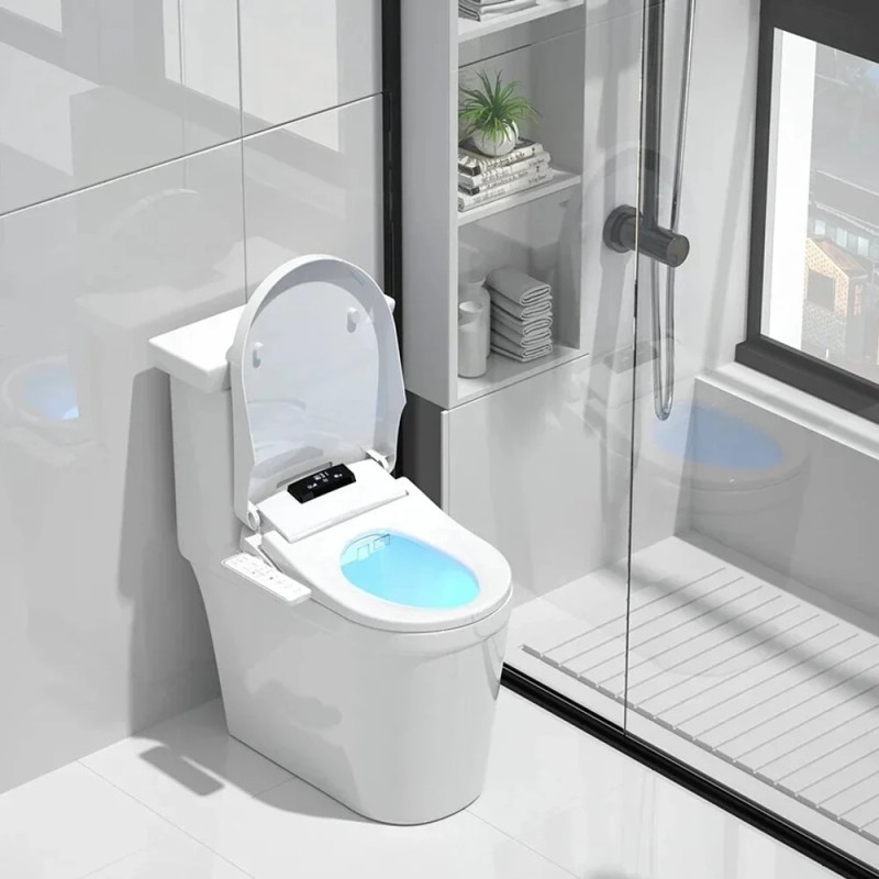 Älykäs wc-istuin automaattinen lämmitettävä bidee u-muotoinen käännettävä kansi kaukosäädin