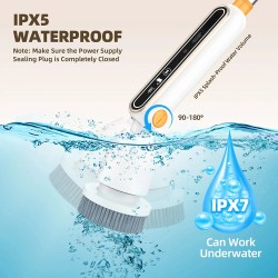 Monitoiminen sähköinen puhdistusharja 3600 mAh jatkovarsi 38–105 cm tehokas vääntö hiljainen kaksinopeus A180-moottori