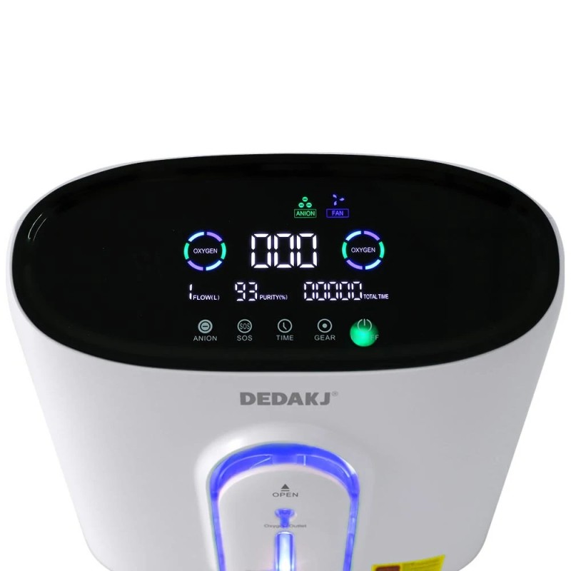 Kannettava 120W happikonsentraattori ja ilmanpuhdistaja säädettävä 1–8 l/min 220V DEDAKJ DDT-Q1
