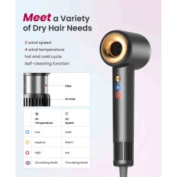 COSHARE HD10E nopea hiustenkuivaaja kahdeksan miljardia negatiivista ionia kevyt eurooppalainen pistoke