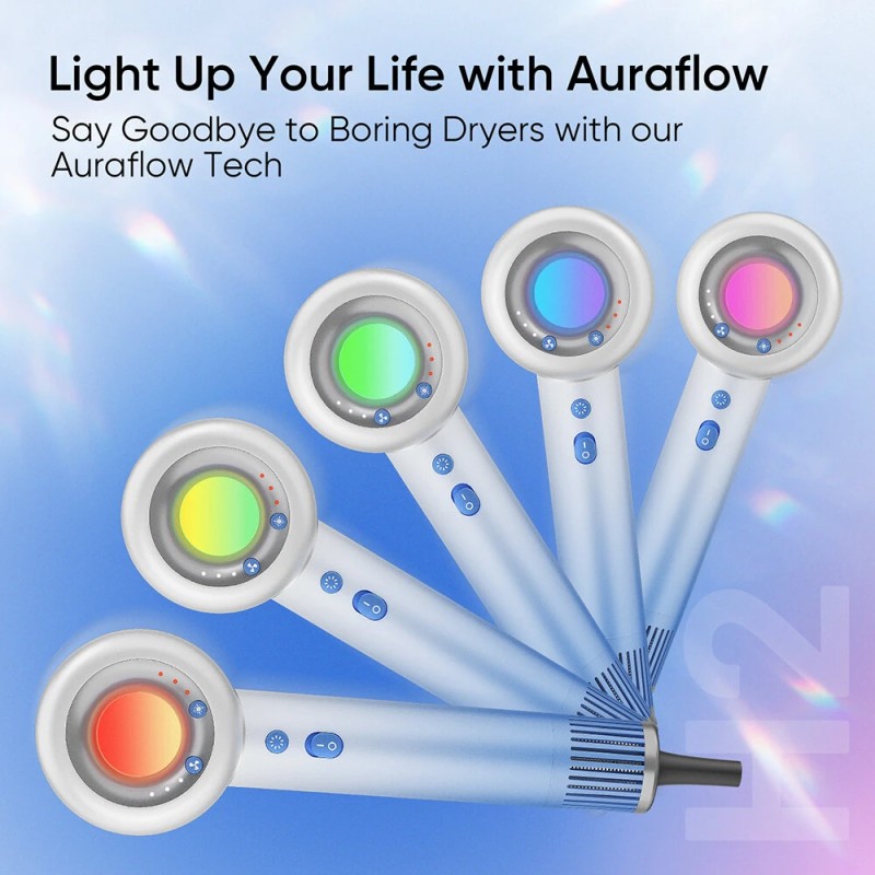 Moosoo H2-B hiustenkuivaaja 1800W 200 miljoonaa negatiivista ionia 3-vaihteinen hiljainen kevyt