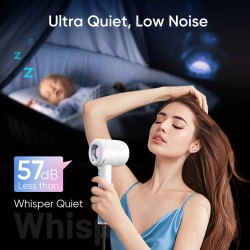 Moosoo H2-B hiustenkuivaaja 1800W 200 miljoonaa negatiivista ionia 3-vaihteinen hiljainen kevyt