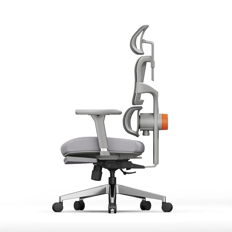 NEWTRAL NT002 ergonominen korkeaselkäinen työtuoli jalkatuella säädettävä ristiseläntuki 4D-käsinojilla