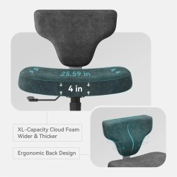 NEWTRAL FREEDOM-X moniasentoinen käsinojaton levennetty ristijalkainen tuoli säädettävällä kannettavan tietokoneen alustalla