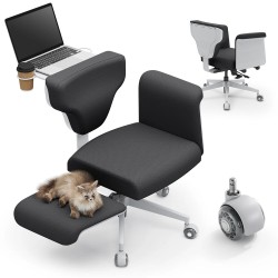 NEWTRAL Freedom-X PRO kangas vedenpitävä moniasentoinen tuoli käsinojilla läpinäkyvät luistelupyörät