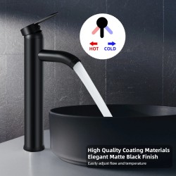 Musta pesuallashana kuuma ja kylmä sekoitin ruostumaton teräs anodisoitu pinta