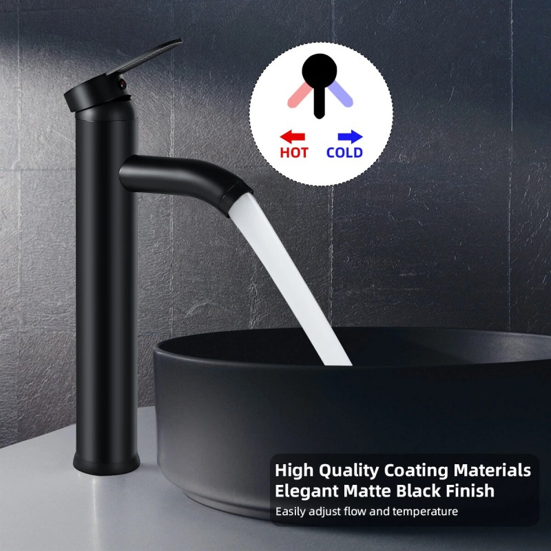 Musta pesuallashana kuuma ja kylmä sekoitin ruostumaton teräs anodisoitu pinta