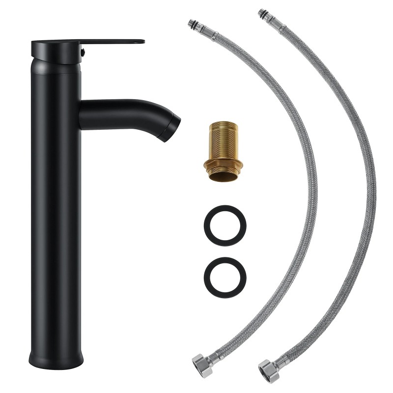 Musta pesuallashana kuuma ja kylmä sekoitin ruostumaton teräs anodisoitu pinta