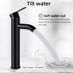 Musta pesuallashana kuuma ja kylmä sekoitin ruostumaton teräs anodisoitu pinta