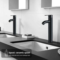 Musta pesuallashana kuuma ja kylmä sekoitin ruostumaton teräs anodisoitu pinta