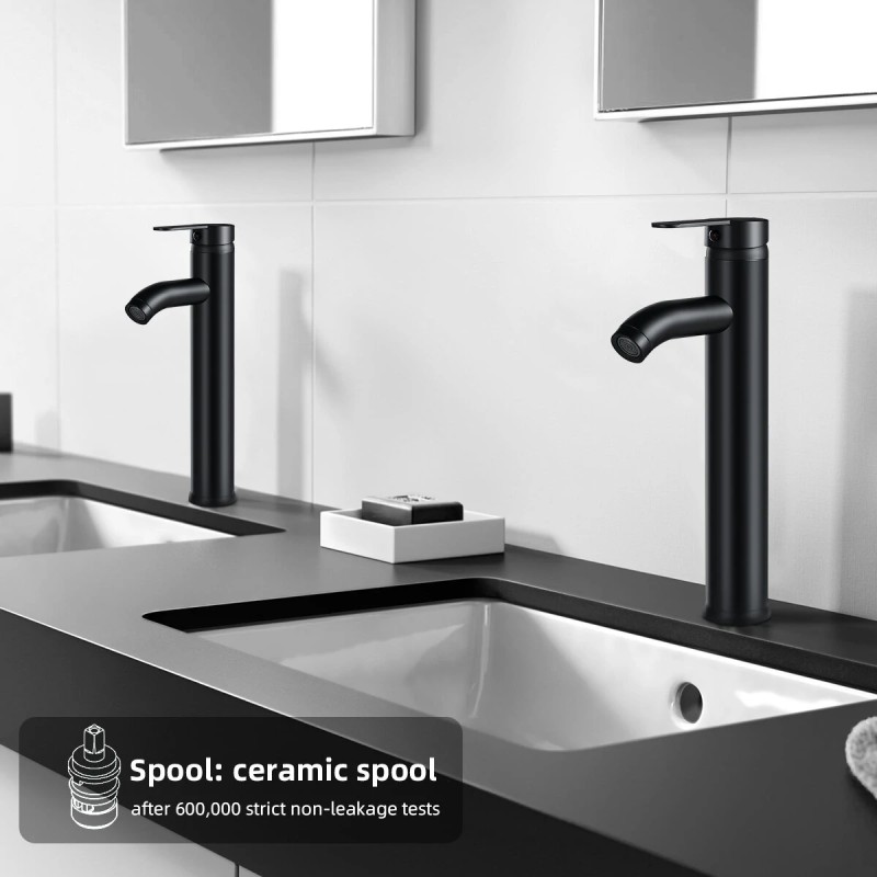 Musta pesuallashana kuuma ja kylmä sekoitin ruostumaton teräs anodisoitu pinta