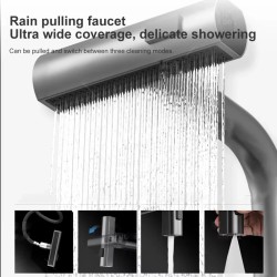 Integroitu 80x46 cm ruostumaton teräs keittiöallas monitoimihanalla digitaalinäytöllä