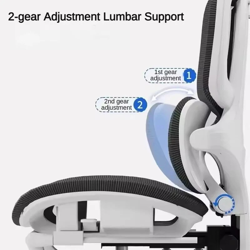 Ergonominen työtuoli korkea selkänoja verkkokangas pyörivä säädettävä lanneselän tuki kääntyvä niskatyyny