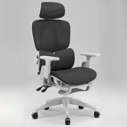 Ergonominen työtuoli korkea selkänoja verkkokangas pyörivä säädettävä lanneselän tuki kääntyvä niskatyyny
