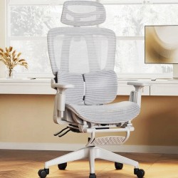 Ergonominen työtuoli korkea selkänoja verkkokangas pyörivä säädettävä lanneselän tuki kääntyvä niskatyyny