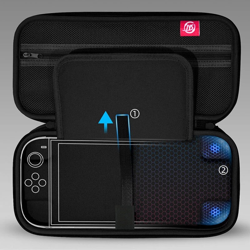 JYS JYS-NS2282 Switch2 iskunkestävä vedenpitävä EVA-kantolaukku 10 pelikorttipaikkaa