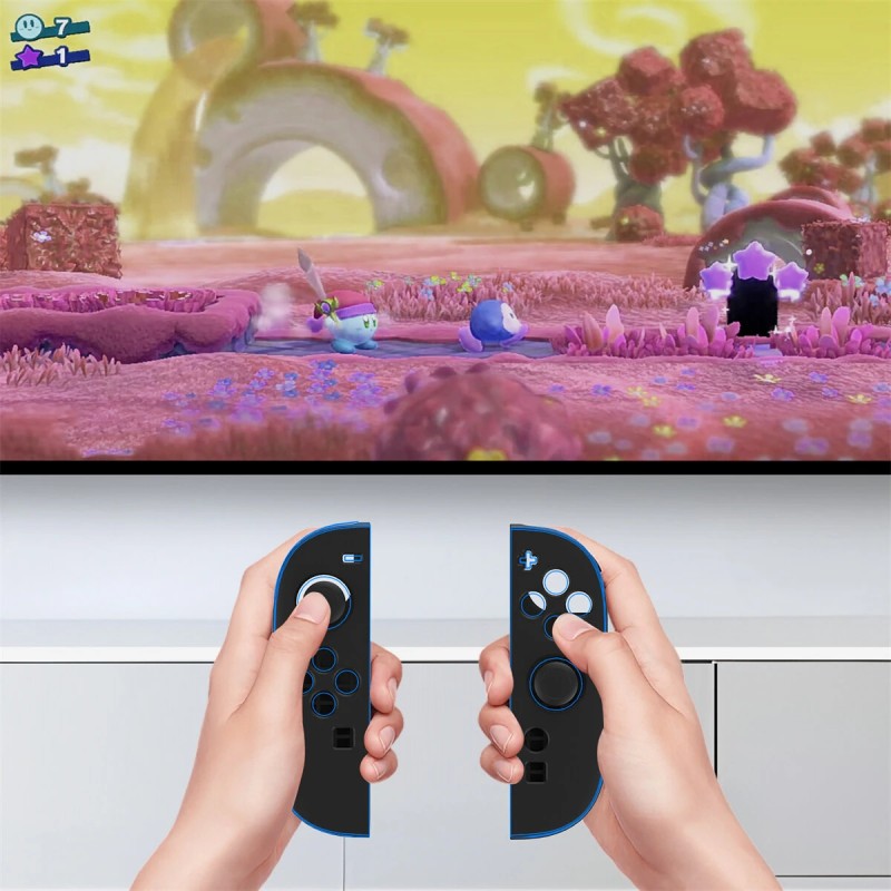 JYS JYS-NS2292 Switch2 Joycon vasen ja oikea kahvasarja silikoniset peukalosuojat liukumaton iskunkestävä helppo asennus