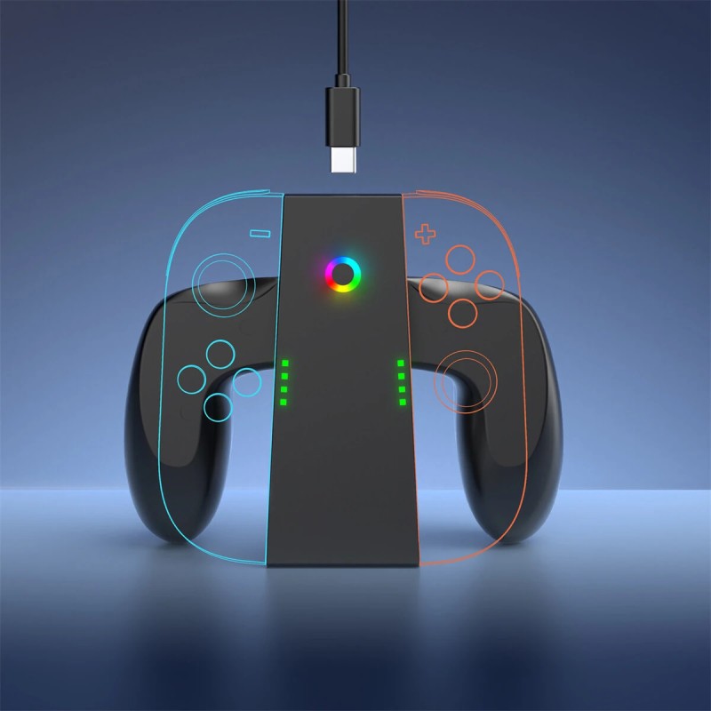 JYS JYS-NS2287 Switch2 latauskahva JoyConit magneettinen nopea RGB-valo