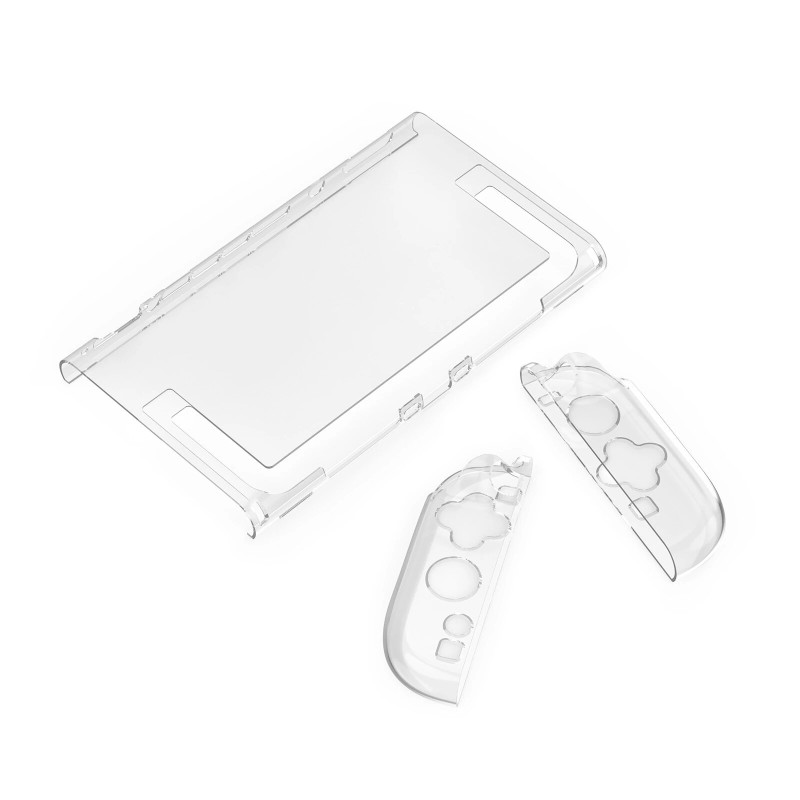 JYS JYS-NS2273 Switch2 läpinäkyvä kristallikotelo konsolille ja ohjaimille iskunkestävä naarmuuntumissuoja kevyt jalustatuki