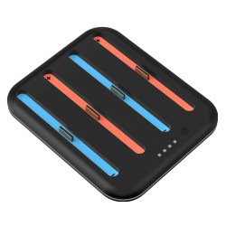 JYS JYS-NS2303 lataustelakka neljälle Joy-Con-ohjaimelle Type-C pikalataus RGB-valaistus LED-merkit