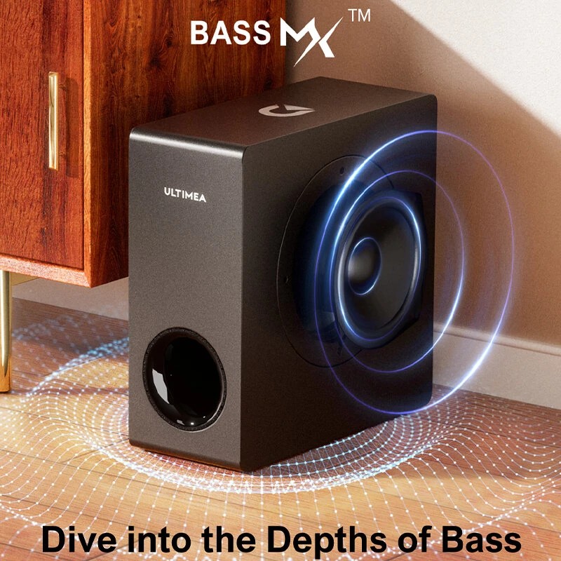 Ultimea apollo s50 4.1-kanavainen äänipalkki bluetooth-yhteydellä usb-subwoofer ja dsp-siru