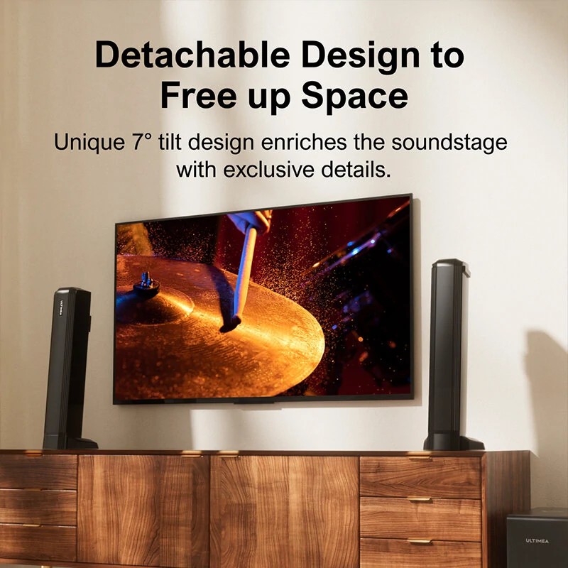 Ultimea apollo s50 4.1-kanavainen äänipalkki bluetooth-yhteydellä usb-subwoofer ja dsp-siru