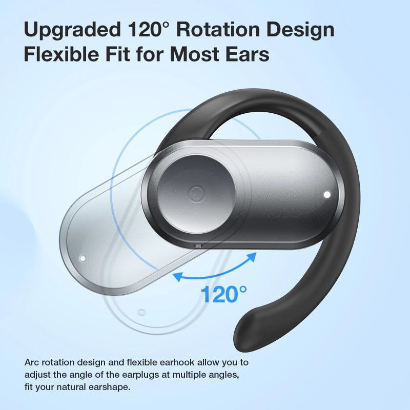 BlitzMax BM-CT1 avoimet korvakoukkuiset langattomat kuulokkeet 16,2 mm suuret kaiuttimet 50 tunnin akunkesto