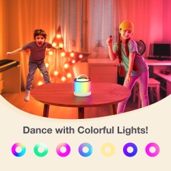 BlitzMax lasten kannettava karaokakaiutin bluetooth kaksi mikrofonia valot kuuden tunnin akku