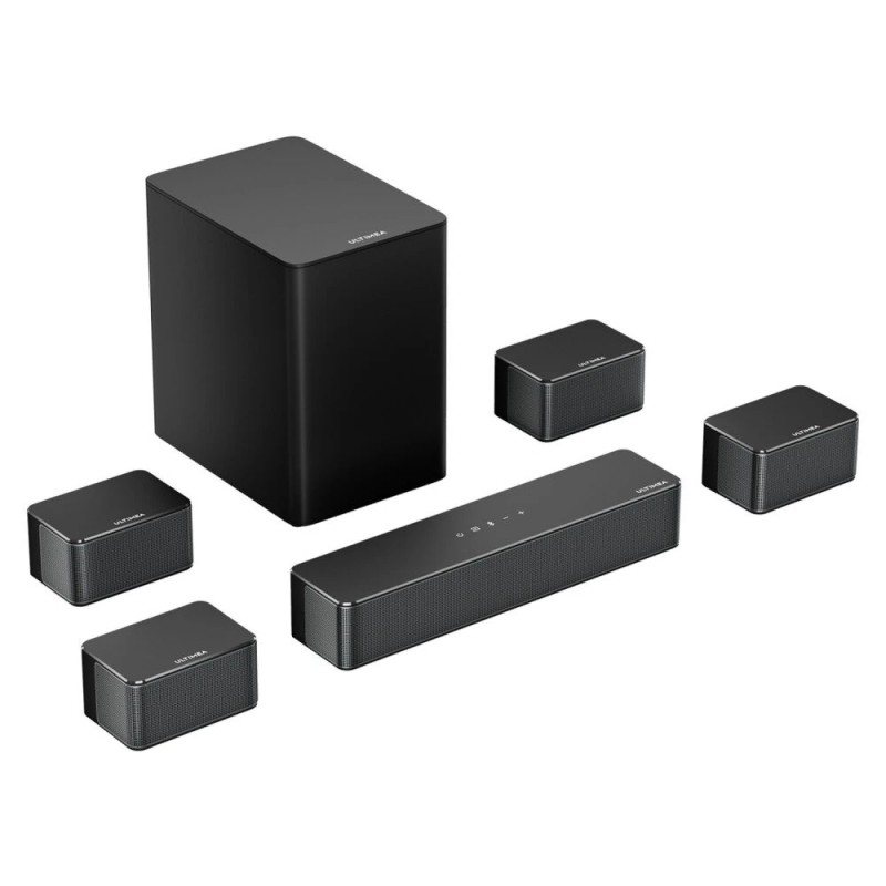 Ultimea Poseidon D70 7 1 kanavainen kotiteatterijärjestelmä 410W neljällä takakaiuttimella langaton 6 5 tuumainen bassokaiutin