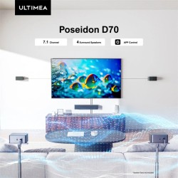 Ultimea Poseidon D70 7.1-kanavainen kotiteatterijärjestelmä 410W neljällä takakaiuttimella langaton 6,5-tuumainen bassokaiutin