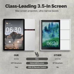 MOES Tuya 3,5 tuuman ohjauspaneeli WiFi 3 relettä 3 painiketta IR Alexa ja Google Assistant