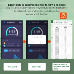 Tuya 8-toimintoinen langaton vedenlaatumittari dataloggerilla akvaarioihin altaisiin hydroponiikkaan