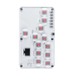 Hitbox 12-näppäin viputon arcade-tyylinen ohjain monivärinen valaistus vaihdettavat kytkimet turbo-tuki yhteensopiva