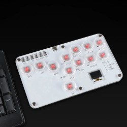 Hitbox 12-näppäin viputon arcade-tyylinen ohjain monivärinen valaistus vaihdettavat kytkimet turbo-tuki yhteensopiva