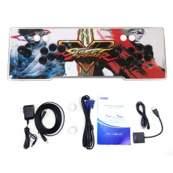 Pandorra Box kolmiulotteinen retro pelikonsoli 7000 esiladattua peliä 8-painikkeinen kahden pelaajan ohjain EU-pistoke