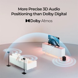 ULTIMEA Poseidon M4T 5.1-kanavainen Dolby Atmos äänipalkki langaton 5,25-tuumainen subwoofer takakaiuttimet 450 W teho