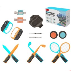 Switch2 Sports 18 eri lisäosaa tennismailat irrotettava kahva ja hihnat IPLAY HBS 522