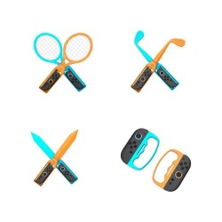 Switch2 Sports 18 eri lisäosaa tennismailat irrotettava kahva ja hihnat IPLAY HBS-522