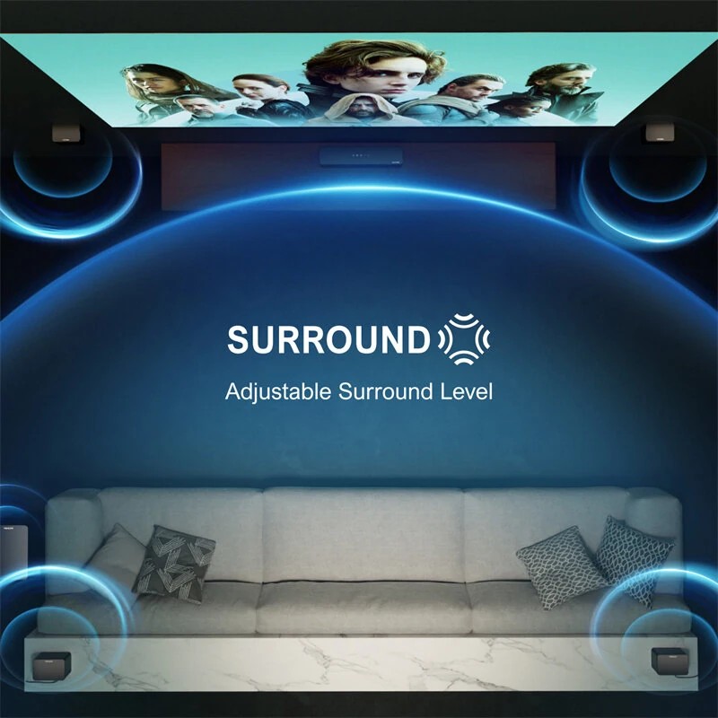 ULTIMEA Poseidon D70 410W 7.1-kanavainen äänipalkki kotiteatteri langaton 6,5-tuumainen bassokaiutin