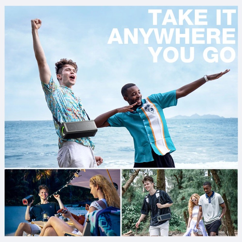 BlitzWolf BW-WA3 Pro 120W langaton kannettava kaiutin neljä elementtiä syvä basso 16000mAh varavirtapankki RGB-valaistus